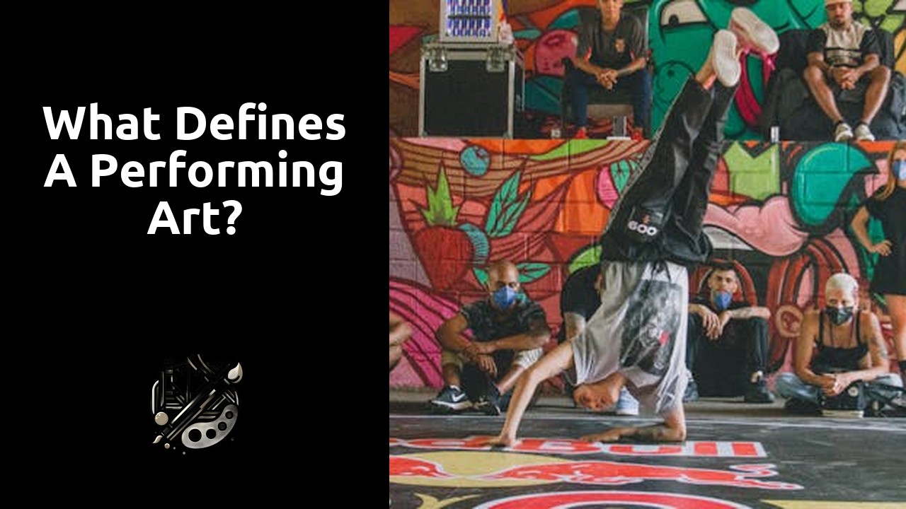 What defines a performing art?